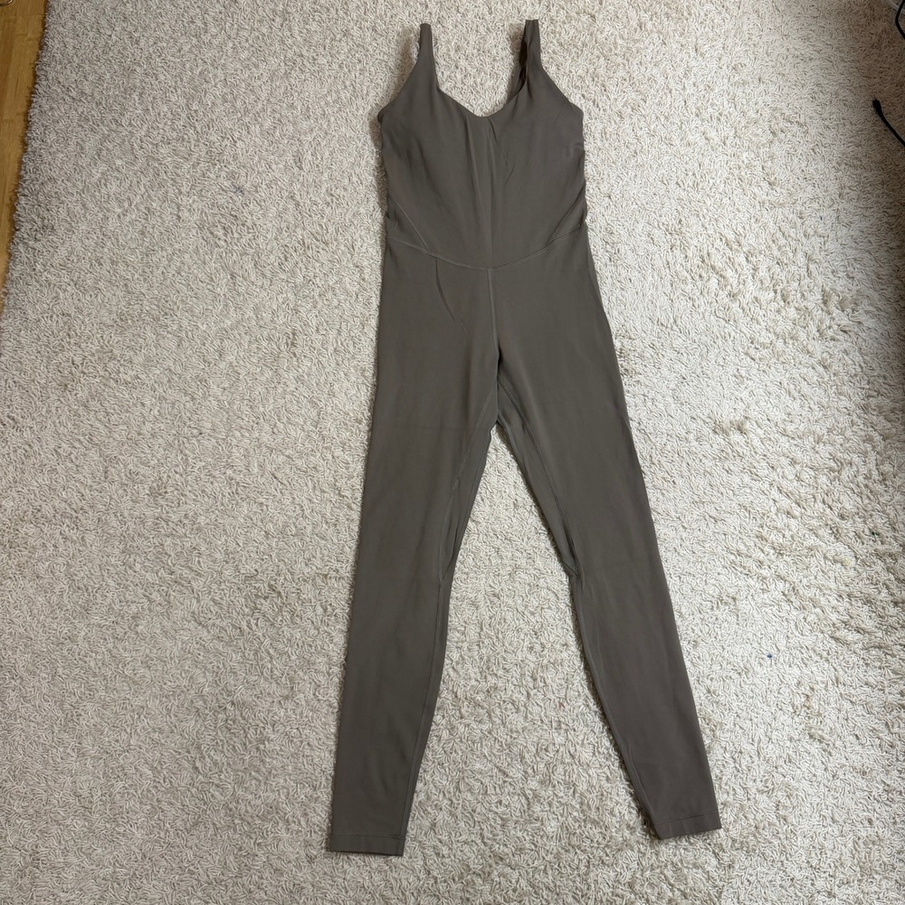 Lululemon Align Bodysuit Women 6 Brown Espresso Nulu 25" Inseam LW1EFRS